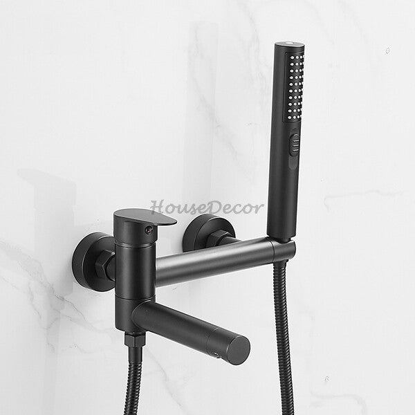 Modern bath shower mixer tap swivel spout main view