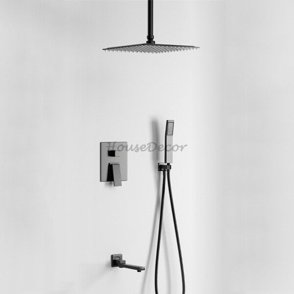 Modern bath shower mixer tap wall mounted design detail view