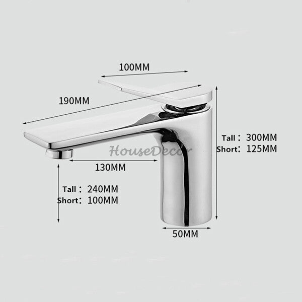 Modern Brass bath shower mixer tap single lever control additional view