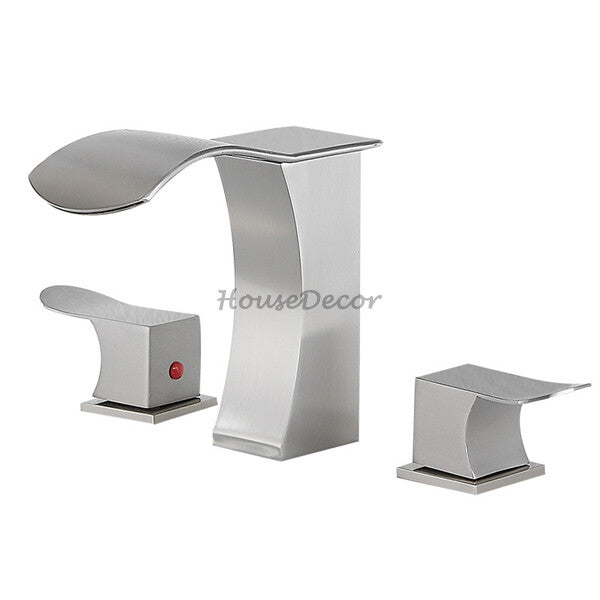 Modern bath shower mixer tap waterfall spout main view