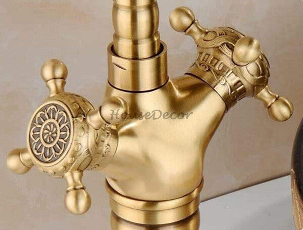 Antique Brass bath shower mixer tap swivel spout additional view