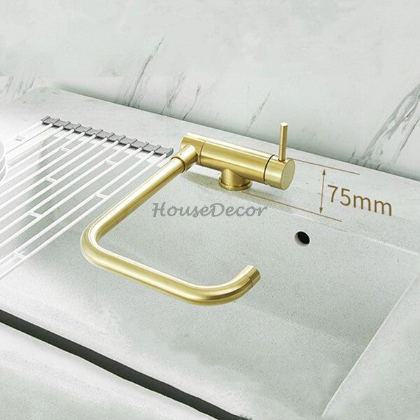 Brushed Gold kitchen sink mixer tap detailed product view additional view