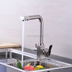 Modern kitchen sink mixer tap swivel spout main view