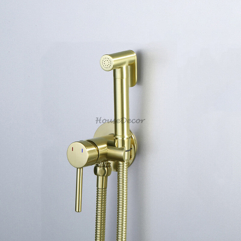 Modern bath shower mixer tap handheld shower set detail view