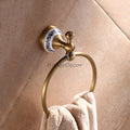 Antique Brass towel ring wall mounted design main view