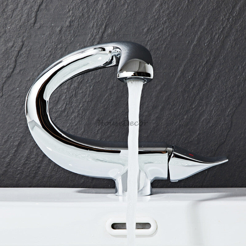 Brass bath shower mixer tap single lever control detail view