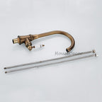 Antique Brass kitchen sink mixer tap single lever control additional view