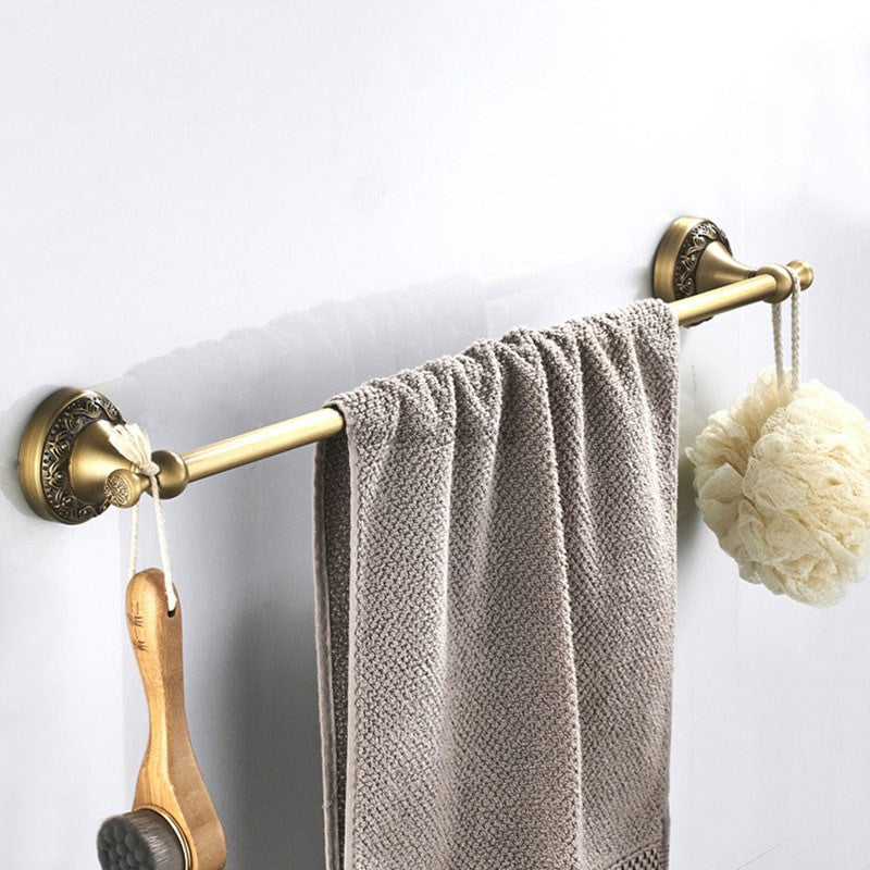 Antique Brass towel rack detailed product view additional view