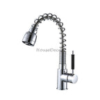 Chrome Brass kitchen sink mixer tap pull out spray main view