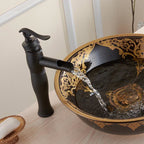 Black bath shower mixer tap deck mounted design detail view