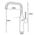 Modern kitchen sink mixer tap swivel spout additional view