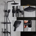 Black bath shower mixer tap handheld shower set main view