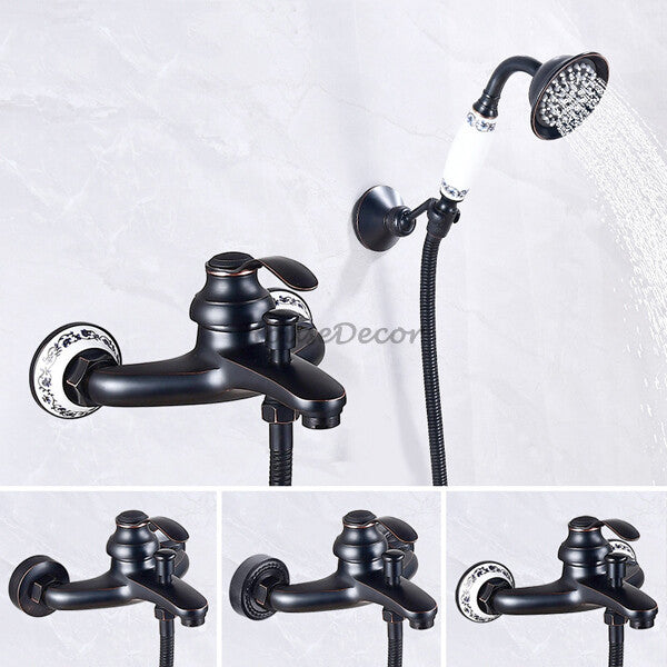 Bronze bath shower mixer tap wall mounted design additional view