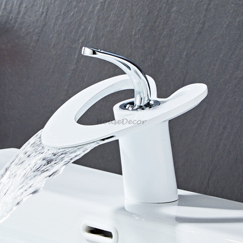 Modern bath shower mixer tap waterfall spout additional view