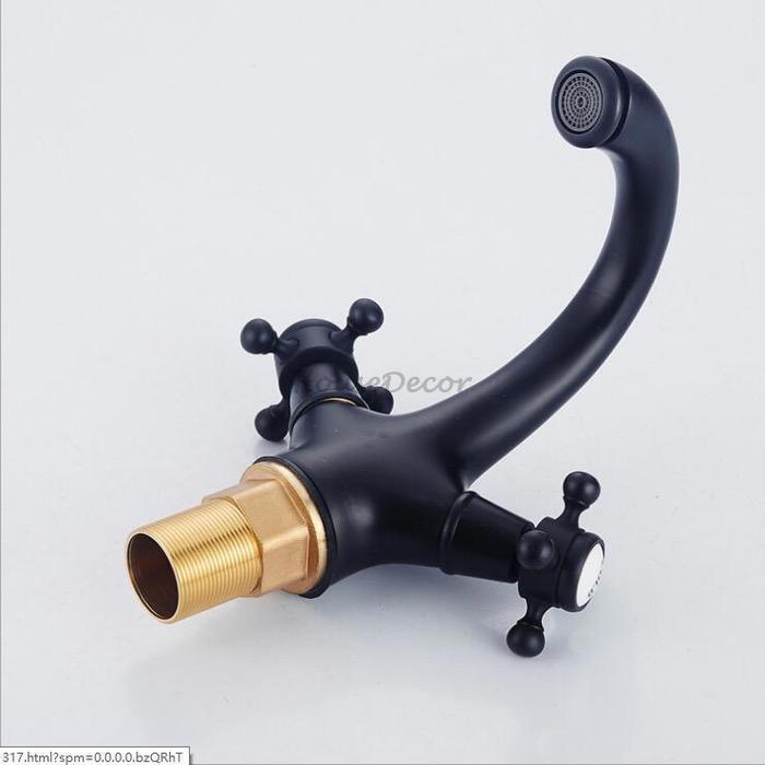 Black bath shower mixer tap deck mounted design additional view