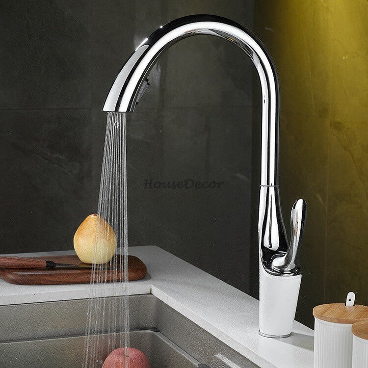 Modern kitchen sink mixer tap pull out spray additional view