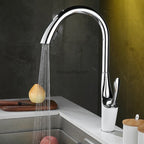 Modern kitchen sink mixer tap pull out spray additional view
