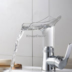 Chrome bath shower mixer tap waterfall spout additional view