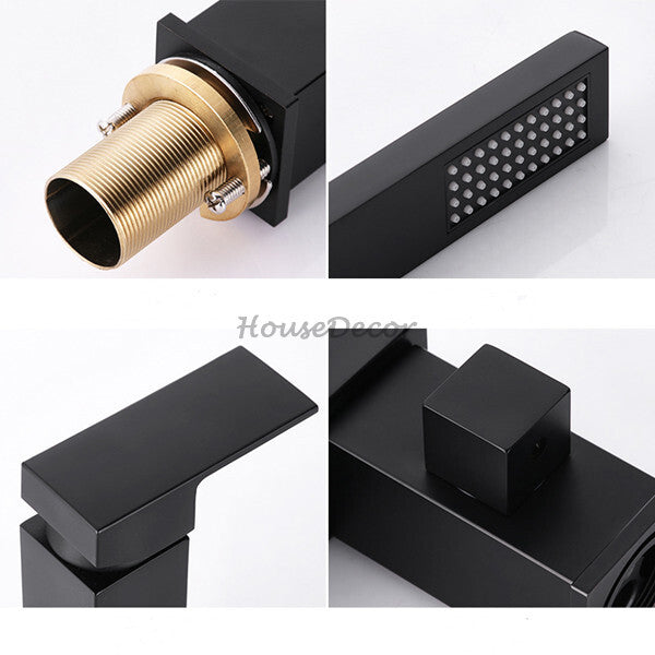 Modern bath shower mixer tap waterfall spout additional view
