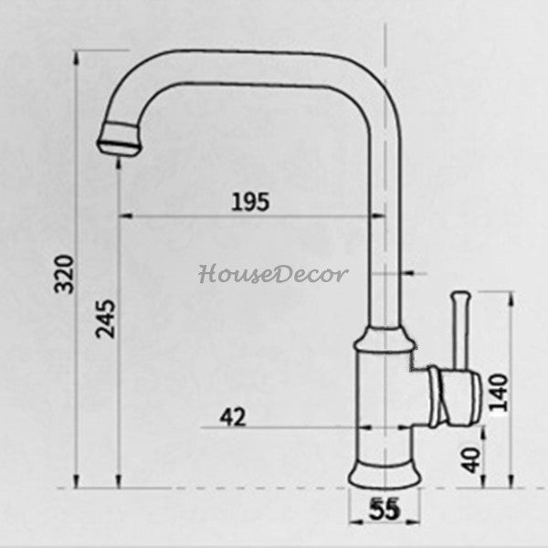 Modern kitchen sink mixer tap swivel spout additional view
