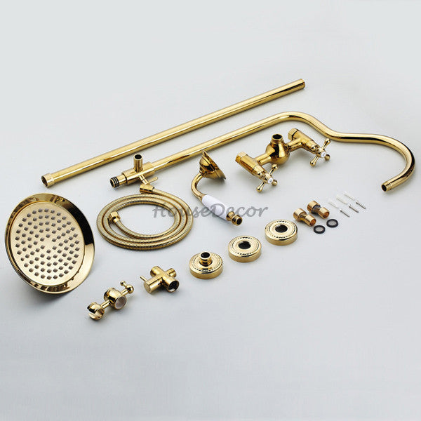 Polished Brass bath shower mixer tap detailed product view additional view