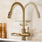 Modern Brass kitchen sink mixer tap pull out spray additional view