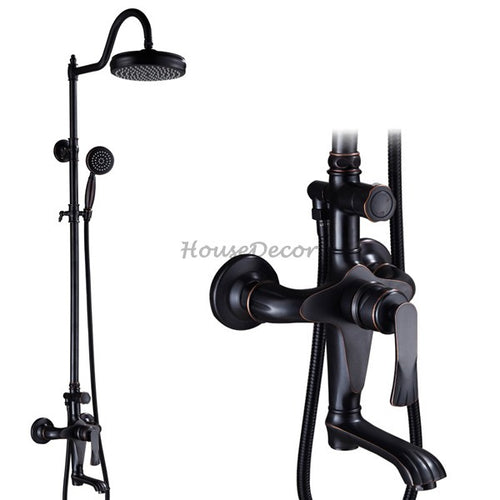 Black bath shower mixer tap detailed product view main view
