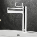 Chrome bath shower mixer tap single lever control detail view