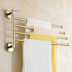 Gold towel rack swivel spout detail view