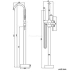 Modern bath shower mixer tap floor mounted design additional view