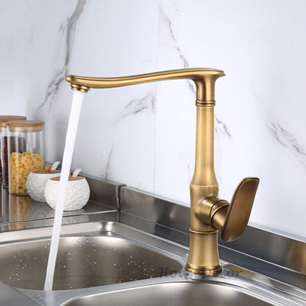 Modern kitchen sink mixer tap swivel spout additional view