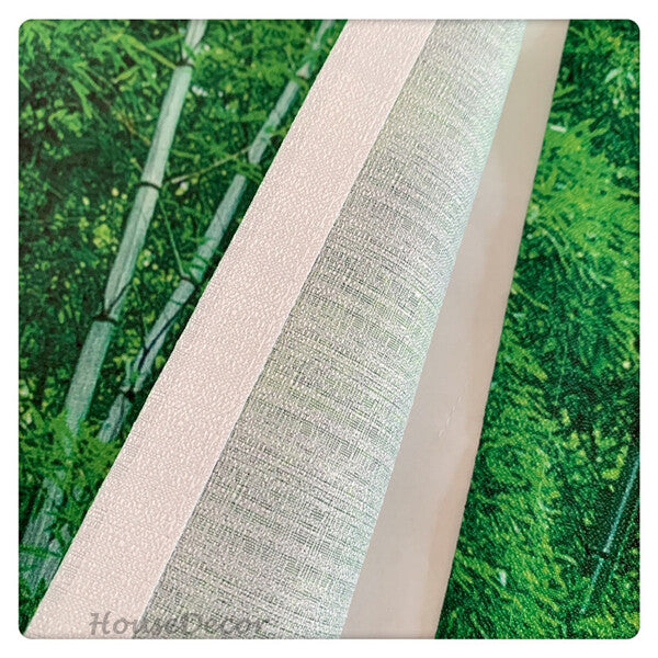 Green Fabric doorway curtain room divider design detail view