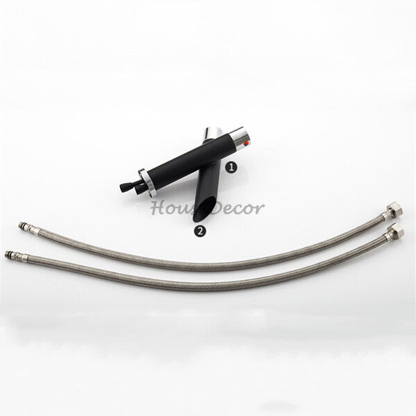 Modern bath shower mixer tap dual handle control additional view
