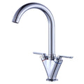 Chrome kitchen sink mixer tap swivel spout main view