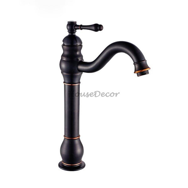 Black Brass bath shower mixer tap swivel spout main view