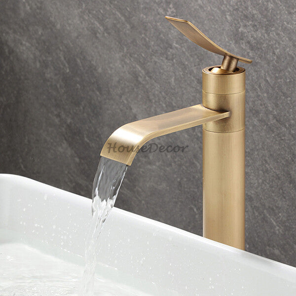 Modern Brass bath shower mixer tap waterfall spout additional view