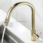 Modern kitchen sink mixer tap swivel spout additional view