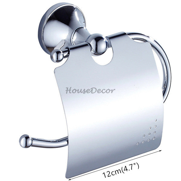 Chrome toilet paper holder wall mounted design additional view