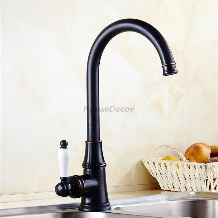 Modern kitchen sink mixer tap swivel spout main view