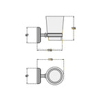 Black Brass toothbrush holder wall mounted design additional view