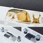 Modern bath shower mixer tap waterfall spout additional view