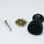Black Brass robe hook wall mounted design detail view