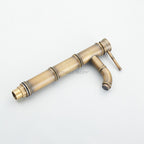 Antique Brass bath shower mixer tap single lever control detail view