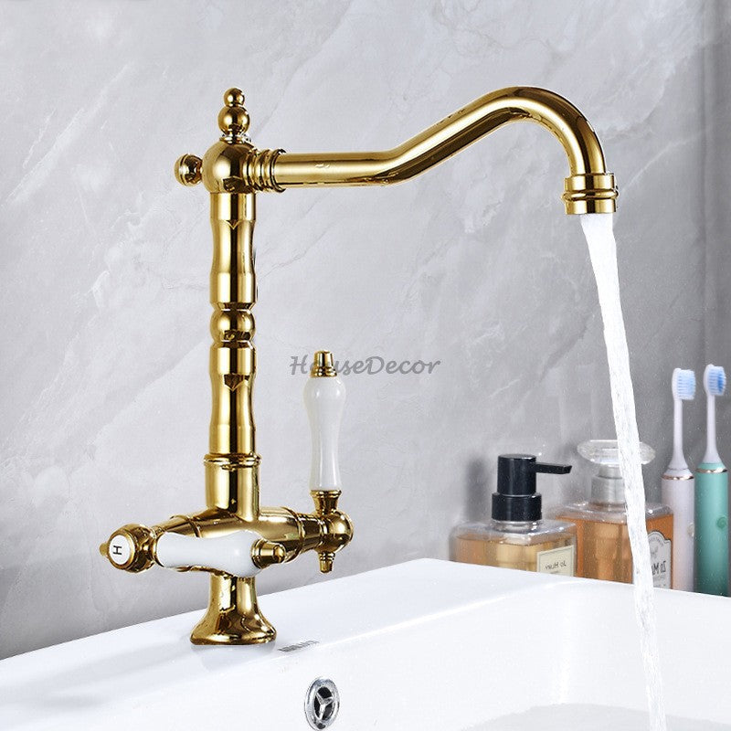 Modern Ceramic bath shower mixer tap swivel spout main view