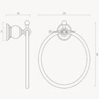 Gold towel ring wall mounted design additional view