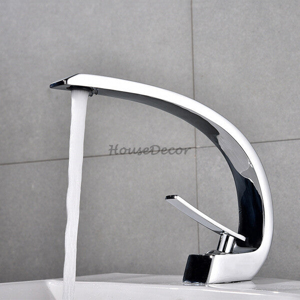 Modern bath shower mixer tap deck mounted design detail view