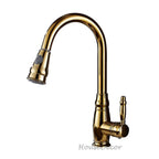 Gold kitchen sink mixer tap pull out spray additional view