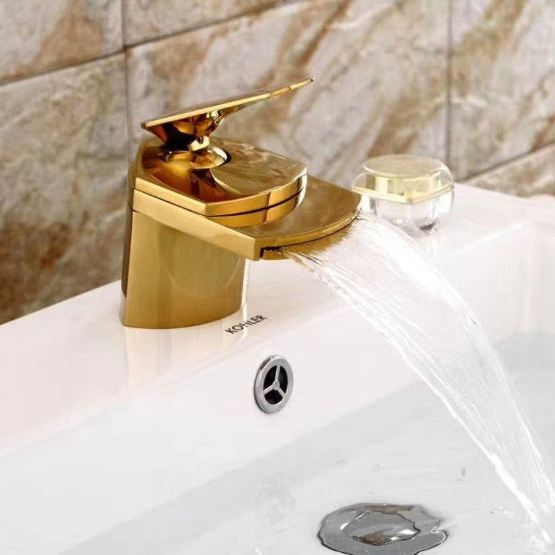 Brass bath shower mixer tap waterfall spout additional view