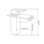 Modern bath shower mixer tap waterfall spout additional view