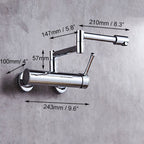 Chrome kitchen sink mixer tap swivel spout additional view